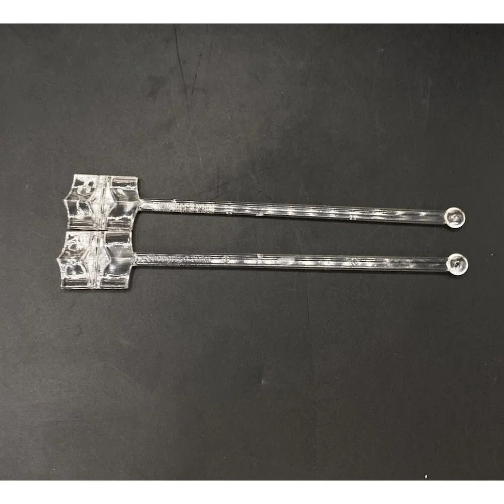 Shangri-LA Hotel Restaurant Swizzle Stick Tiki Bar Clear LOT 2